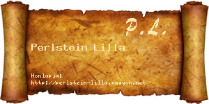 Perlstein Lilla névjegykártya