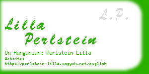 lilla perlstein business card